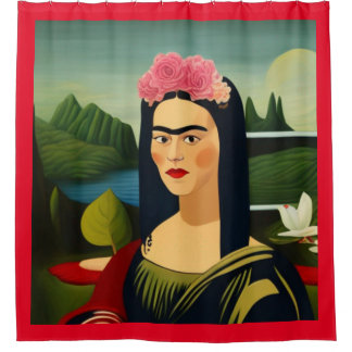 Frida Kahlo als Mona Lisa Duschvorhang