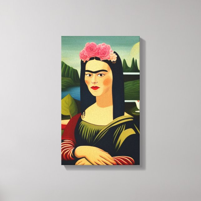 Frida Kahlo als Mona Lisa Leinwanddruck (Vorderseite)