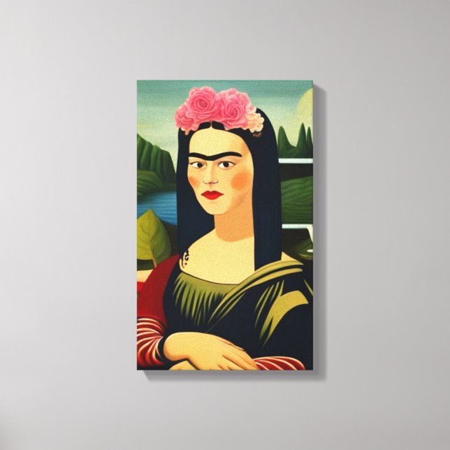 Frida Kahlo als Mona Lisa Leinwanddruck (Vorderseite)