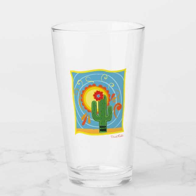 Frida Kahlo Cactus Graphic Glas (Vorderseite)