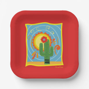 Frida Kahlo Cactus Graphic Pappteller