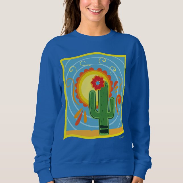Frida Kahlo Cactus Graphic Sweatshirt (Vorderseite)