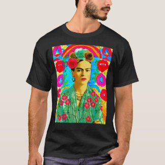 Frida Kahlo Colorful Floral T-Shirt
