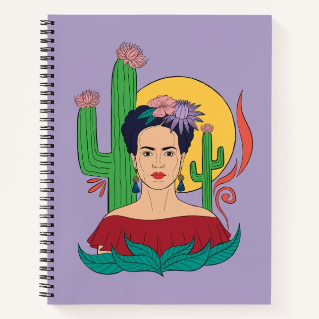 Frida Kahlo Desert Graphic Notizbuch (Vorderseite)