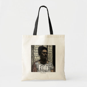 Frida Kahlo, die Porträt beschriftet Tragetasche
