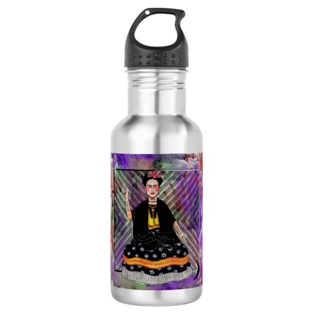 Frida Kahlo Edelstahlflasche (Vorderseite)