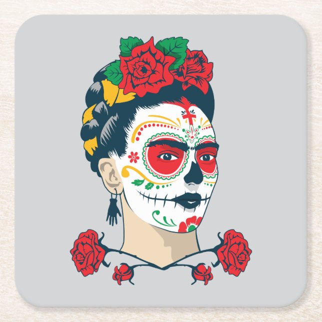 Frida Kahlo | El Día de Los Muertos Rechteckiger Pappuntersetzer (Vorderseite)