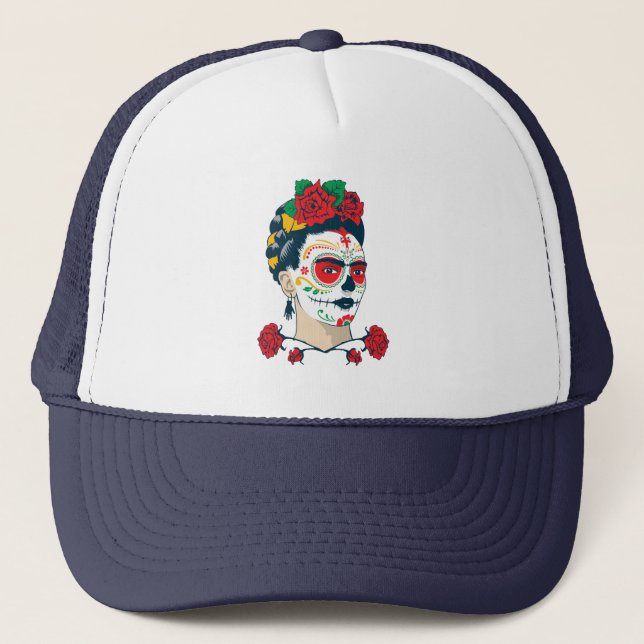 Frida Kahlo | El Día de Los Muertos Truckerkappe (Vorderseite)