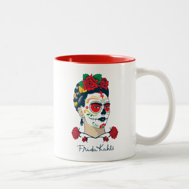 Frida Kahlo | El Día de Los Muertos Zweifarbige Tasse (Rechts)