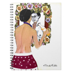Frida Kahlo en el Espejo Portrait Notizblock
