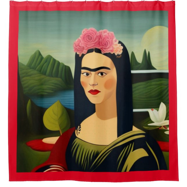 Frida Kahlo et le rideau de douche Mona Lisa (Devant)