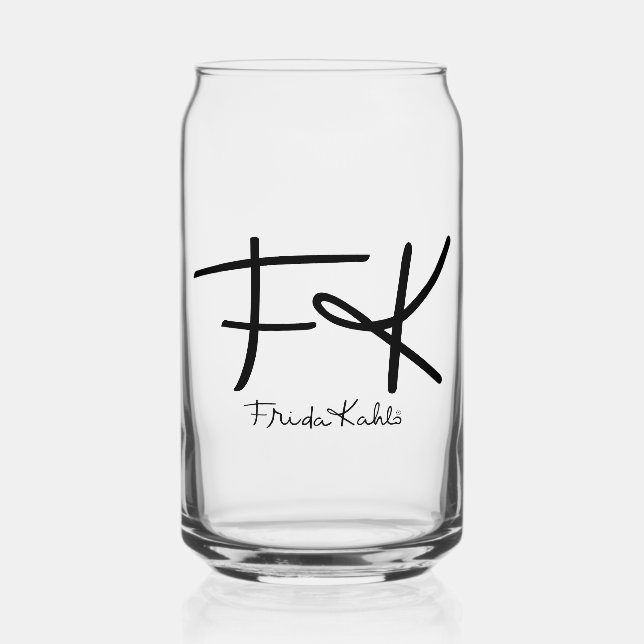 Frida Kahlo "FK" Monogramm-Signatur Dosenglas (Vorderseite)