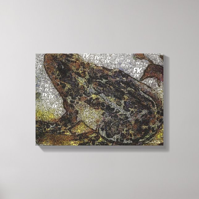 Frida Kahlo FK-Style Frog Painting Leinwanddruck (Vorderseite)