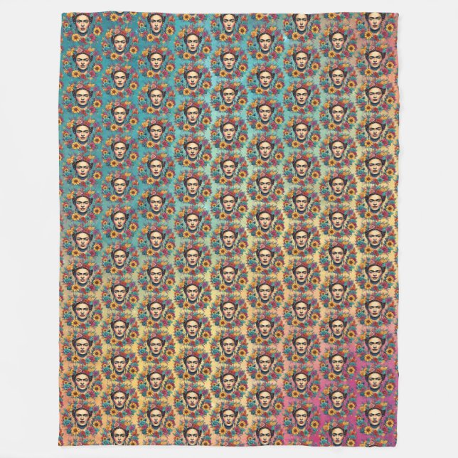 Frida Kahlo Fleecedecke (Vorderseite)