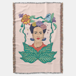 Frida Kahlo Floral Frame Graphic Decke