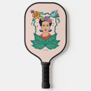 Frida Kahlo Floral Frame Graphic Pickleball Schläger