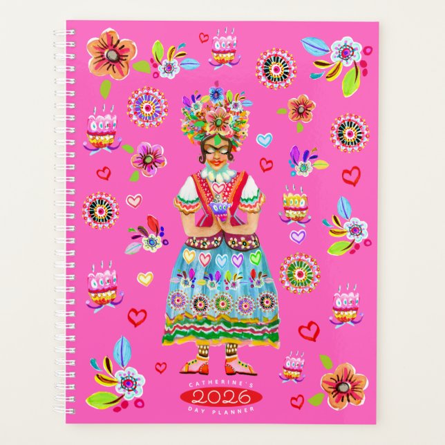 Frida Kahlo Flower Folk Art Inspiration (Devant)