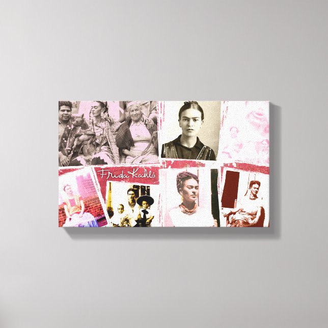 Frida Kahlo Foto Montage Leinwanddruck (Vorderseite)