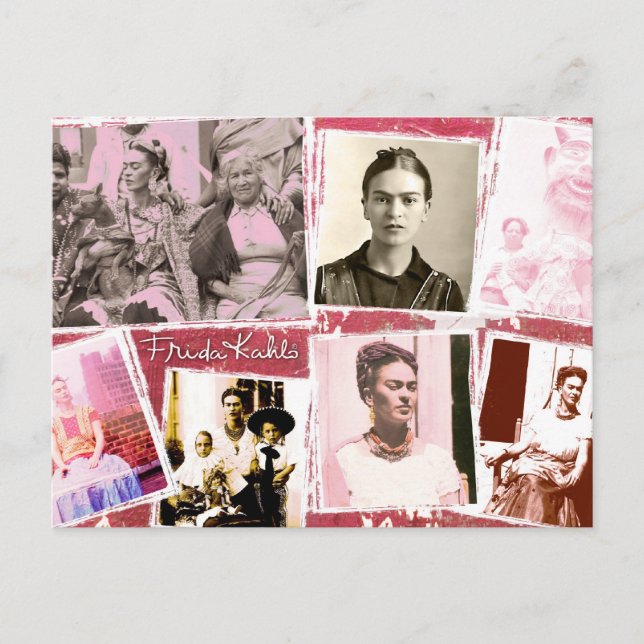 Frida Kahlo Foto Montage Postkarte (Vorderseite)