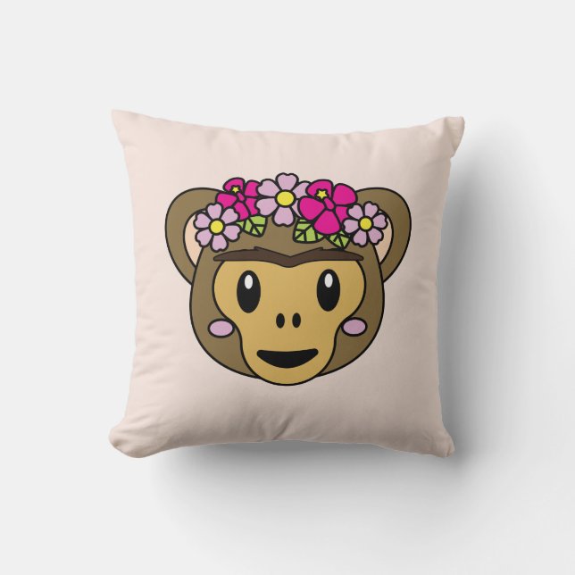 Frida Kahlo | FridaMoji - Affe Kissen (Vorderseite)