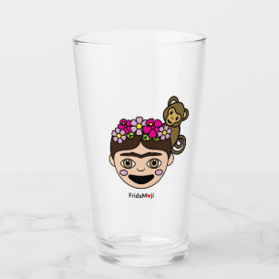 Frida Kahlo   FridaMoji - glücklicher Frida Glas