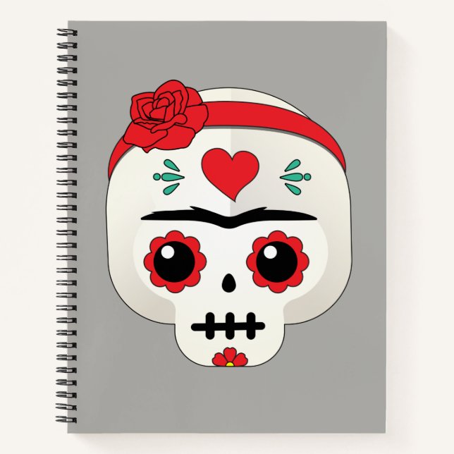 Frida Kahlo | FridaMoji - Zuckerschädel Notizbuch (Vorderseite)