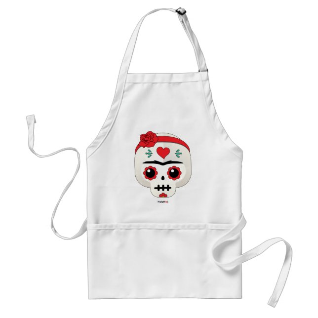 Frida Kahlo | FridaMoji - Zuckerschädel Schürze (Vorne)