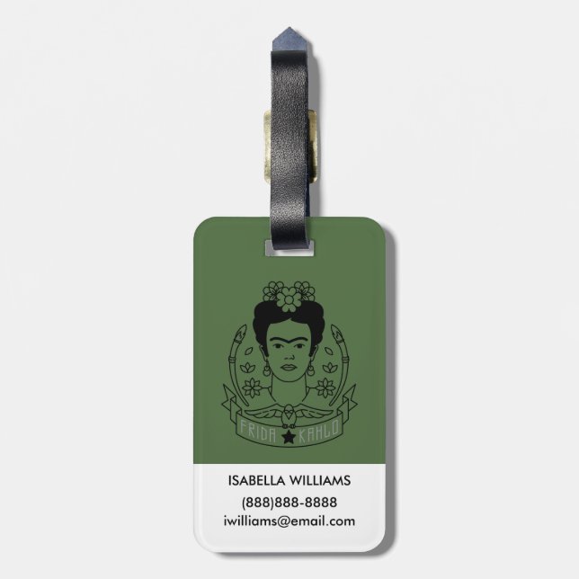 Frida Kahlo | Heldin Gepäckanhänger (Rückseite vertikal)