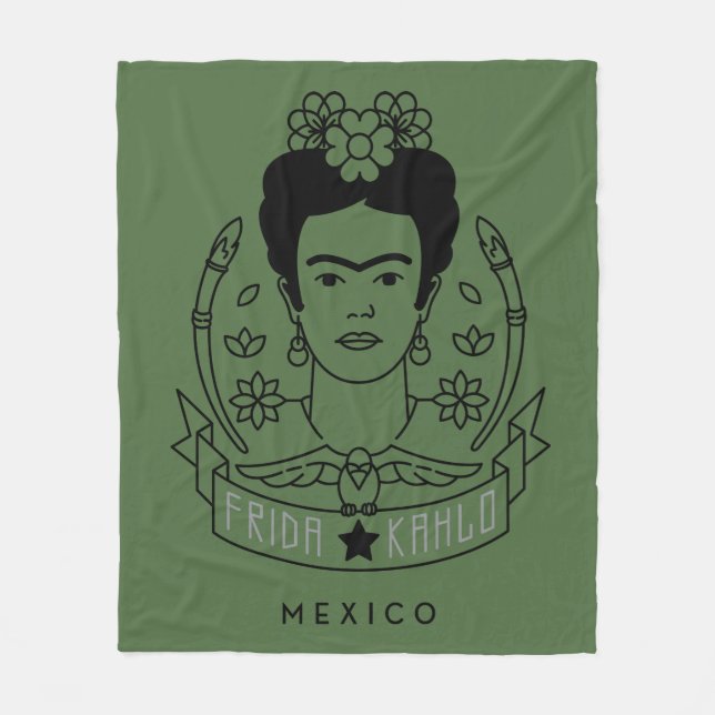 Frida Kahlo | Heroína Fleecedecke (Vorderseite)