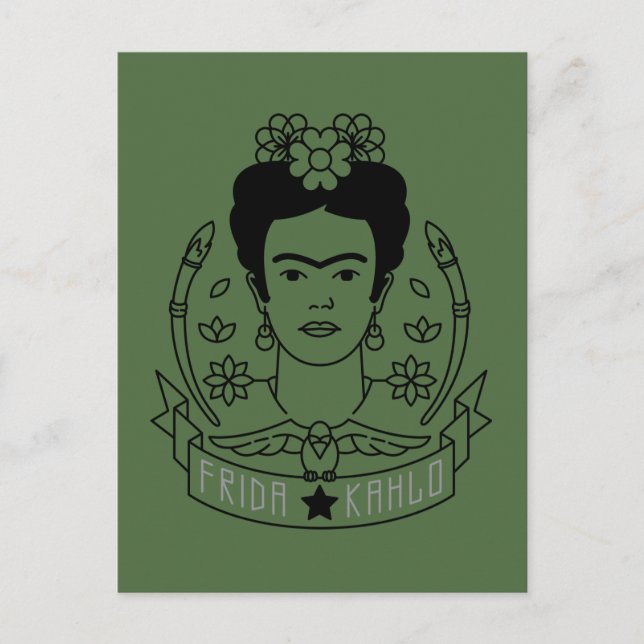 Frida Kahlo | Heroína Postkarte (Vorderseite)