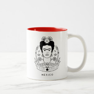 Frida Kahlo   Heroína Zweifarbige Tasse