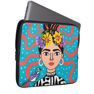 Frida Kahlo Inspiriert - Boho - Laptop Hülle Laptopschutzhülle