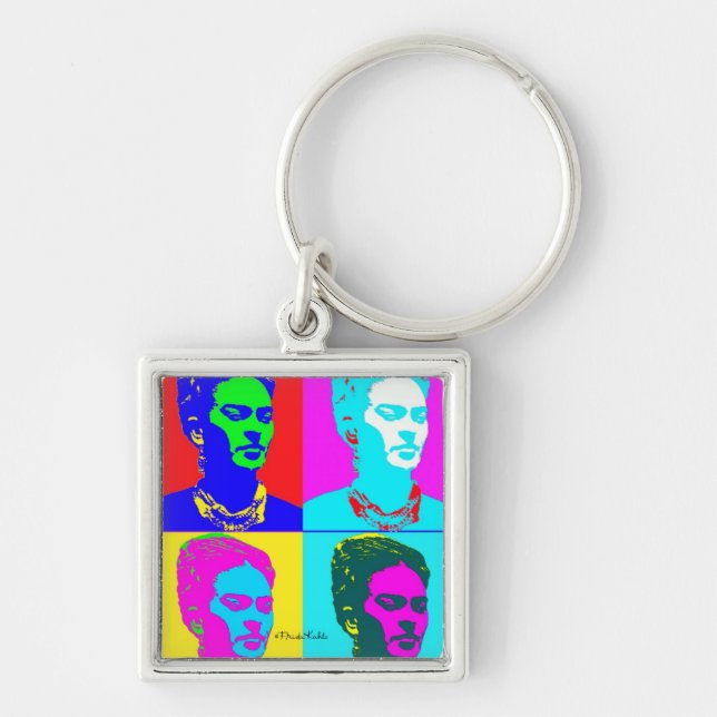 Frida Kahlo Inspiriert Portrait Schlüsselanhänger (Vorne)
