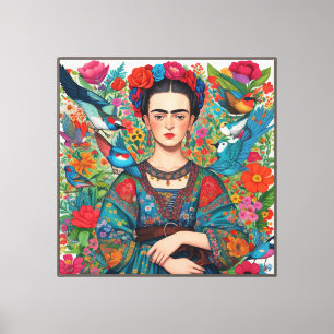 Frida Kahlo Inspirierte Vibranntgalerie Leinwanddruck