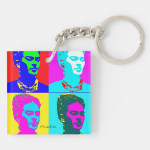 Frida Kahlo inspiriertes Porträt Schlüsselanhänger