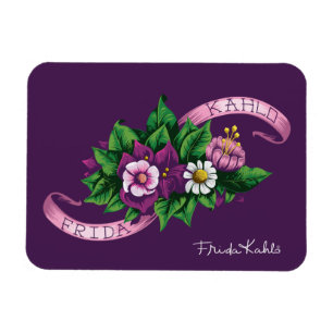 Frida Kahlo   lila Blumenblumenstrauß Magnet