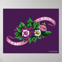 Frida Kahlo | Lila Blumenstrauß
