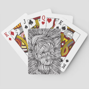 Frida Kahlo Lines Portrait Spielkarten