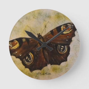 Frida Kahlo malte Schmetterling Runde Wanduhr