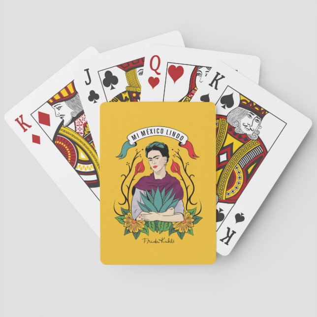 Frida Kahlo | MI Mexiko Lindo Spielkarten (Rückseite)