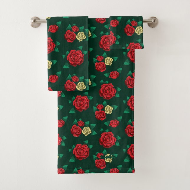 Frida Kahlo | motif rouge et de rose d'or (En situation)