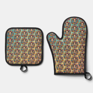Frida Kahlo Ofenhandschuh & Topflappen-Set