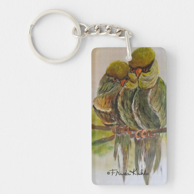 Frida Kahlo Painted Birds Schlüsselanhänger (Vorderseite)