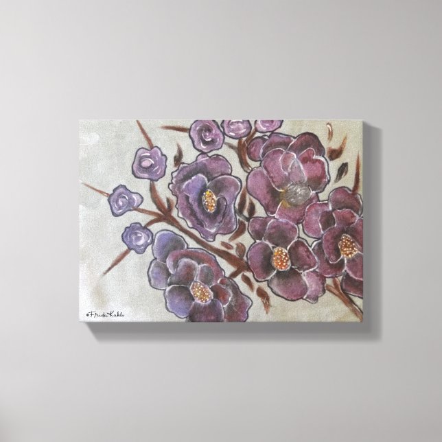 Frida Kahlo Painted Blume Leinwanddruck (Vorderseite)