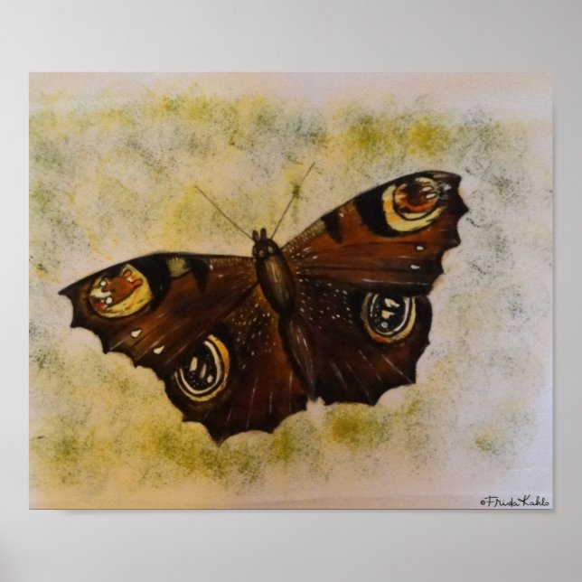 Frida Kahlo Painted Butterfly Poster (Vorne)