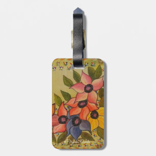 Frida Kahlo Painted Flores Gepäckanhänger