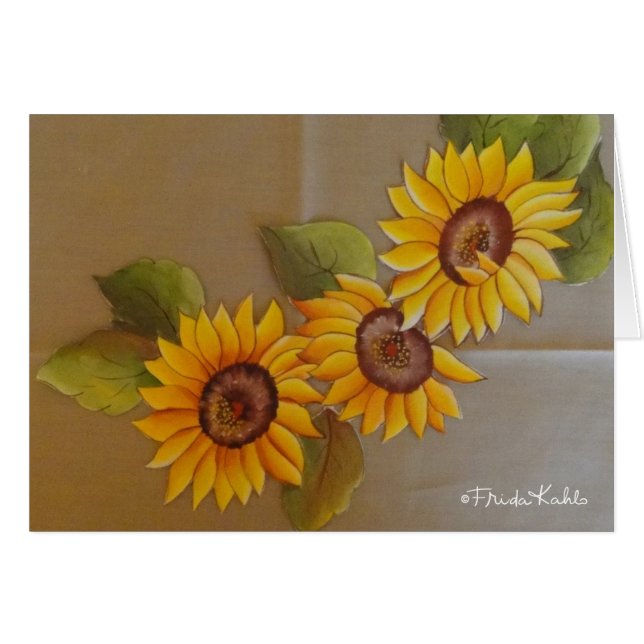 Frida Kahlo Painted Sunflowers (Vorderseite (Horizontal))