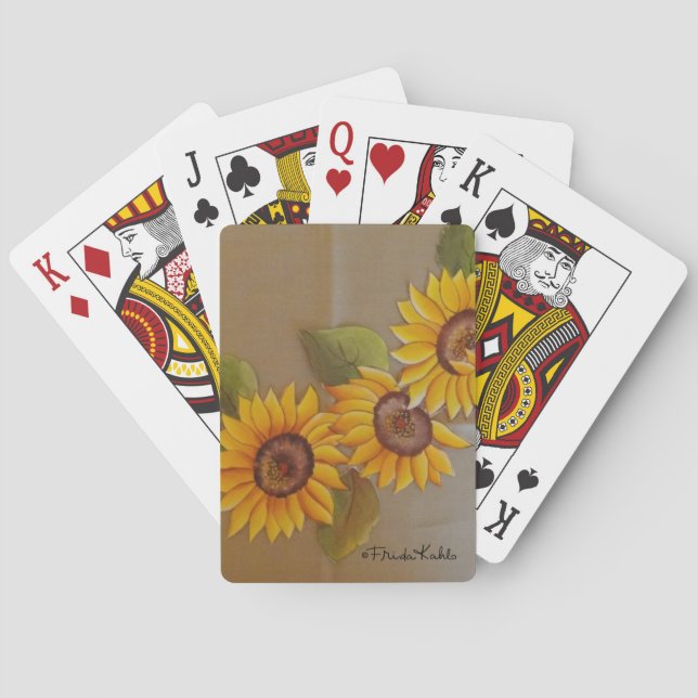 Frida Kahlo Painted Sunflowers Spielkarten (Rückseite)
