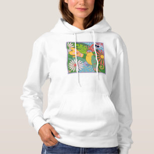Frida Kahlo Parrot Graphic Hoodie