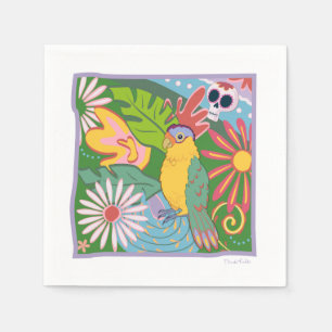 Frida Kahlo Parrot Graphic Serviette